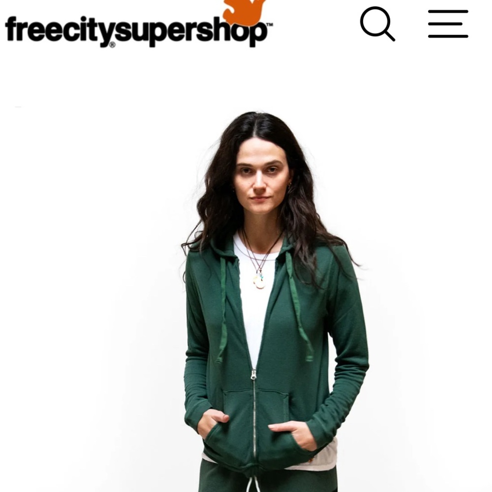 Freecity Light Blue Zip Up Jacket - Picture 4 of 9